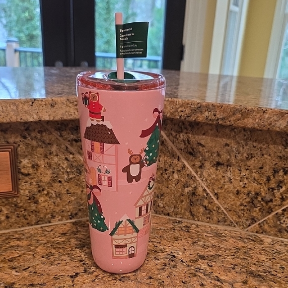 Starbucks Other - NWT Starbucks Holiday 2025 Pink Bear 24 OZ Tumbler